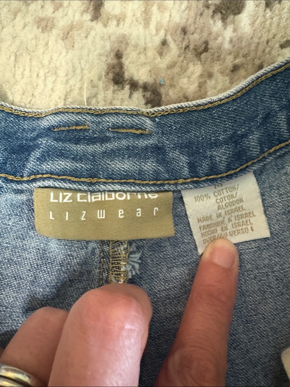Liz Claiborne Vintage Wide-Leg Denim Shorts in Blue - Picture 2 of 5